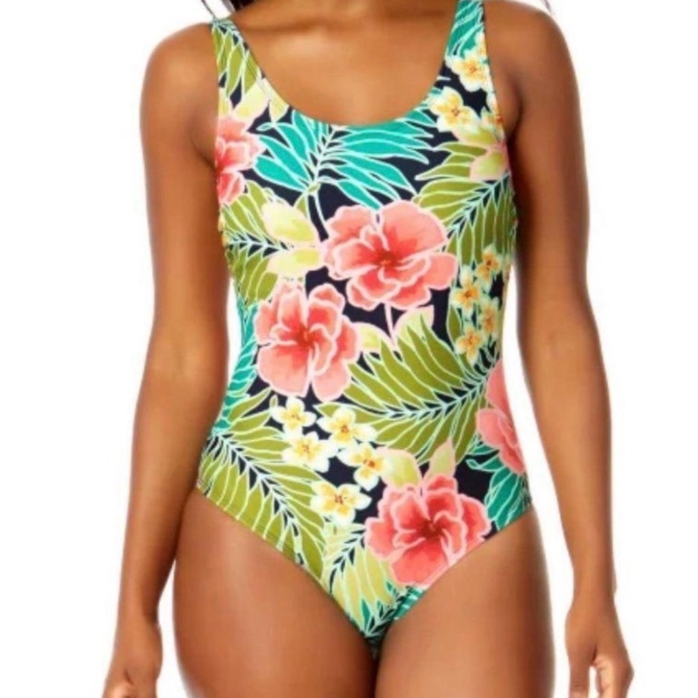 NWT Hurley Women's Pink and Green Swimsuit-one-piece